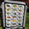 Lovely Fishing Quilt Blanket  Quilt